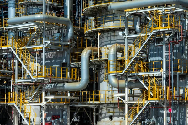 Zamknięcie Zakładu Rafinerii Ropy Naftowej Gazu Ziemnego Strefie Przemysłowej Wschodem — Zdjęcie stockowe