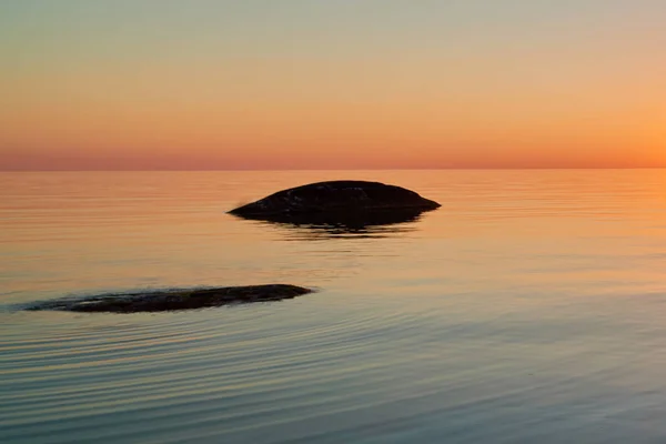 Bel Tramonto Sul Mare Crepuscolo — Foto Stock