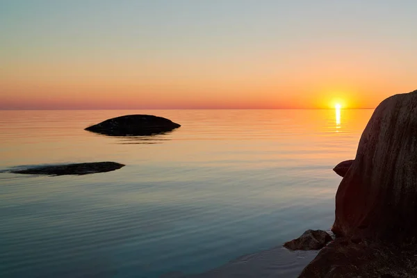 Bellissimo Tramonto Sul Mare — Foto Stock