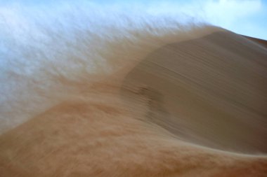 Sandstorm in desert.Sandstorm in the dunes. clipart