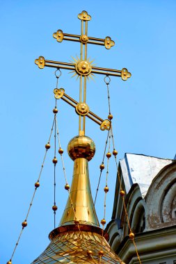 Uralsk şehirde Ortodoks Kilisesi. Kurtarıcı İsa'nın Kazakhstan.Temple.