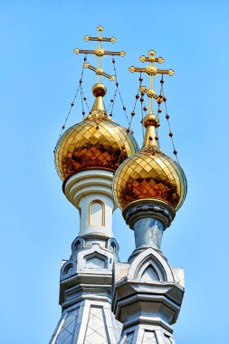 Uralsk şehirde Ortodoks Kilisesi. Kurtarıcı İsa'nın Kazakhstan.Temple.