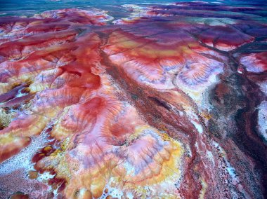 Akzhar Dağları 'nda renkli tebeşir oluşumları, Kazakistan. Akzhar Dağları 'nda renkli tebeşir oluşumlar merkezi Kazakistan bulunmaktadır.