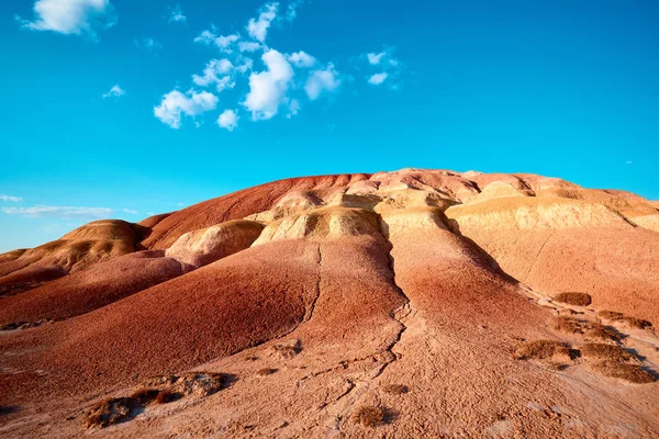 Formaciones Tiza Colores Las Montañas Akzhar Museo Geológico Bajo Cielo — Foto de Stock