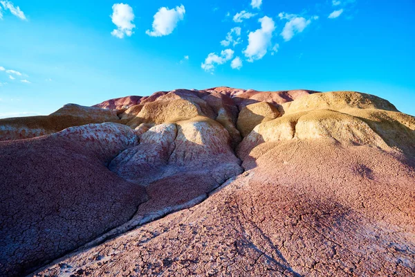 Formaciones Tiza Colores Las Montañas Akzhar Museo Geológico Bajo Cielo — Foto de Stock