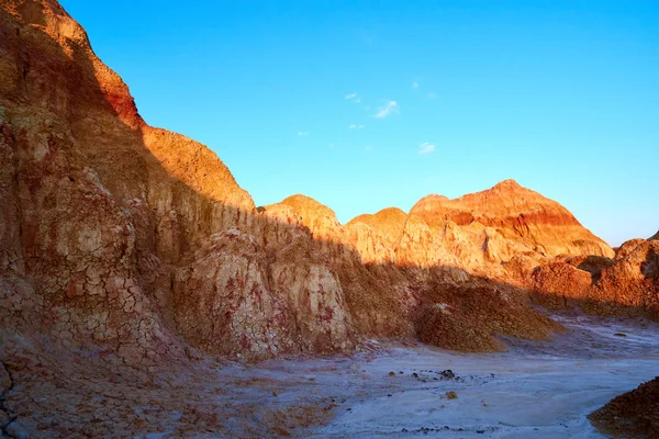 Colored Chalk Formations Akzhar Mountains Geological Museum Open Sky Colored — Stock Photo, Image