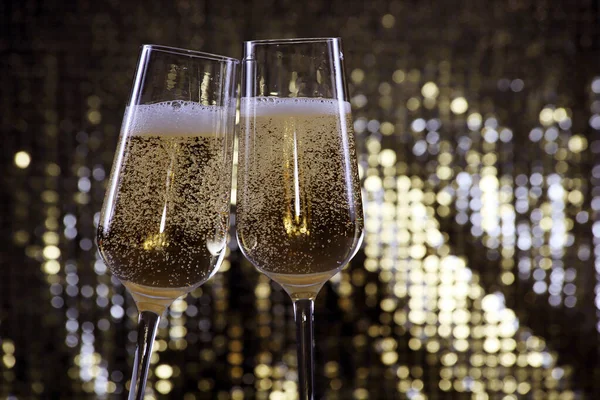 Champagne Bril Glanzende Achtergrond — Stockfoto