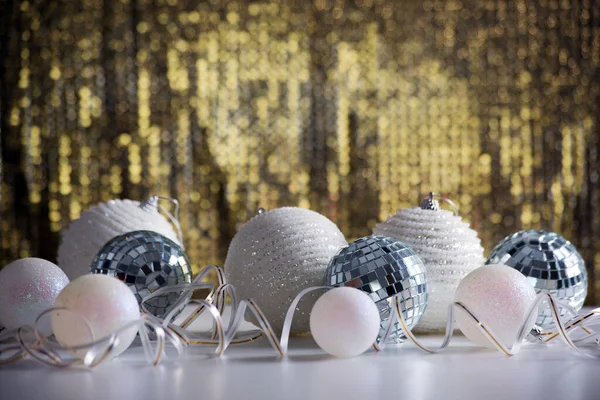 Christmas Balls Shiny Backgroun — Stock Photo, Image