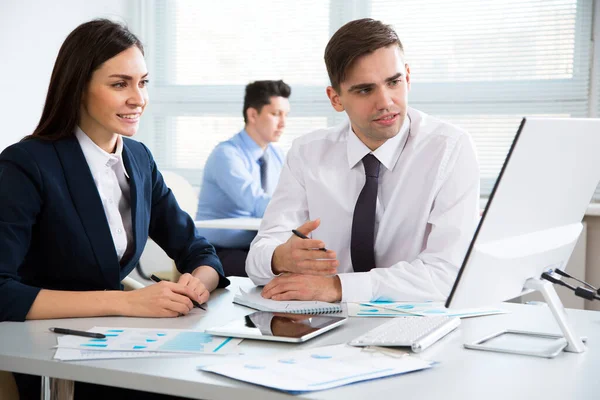 Business People Working Together Modern Office — Stock Photo, Image