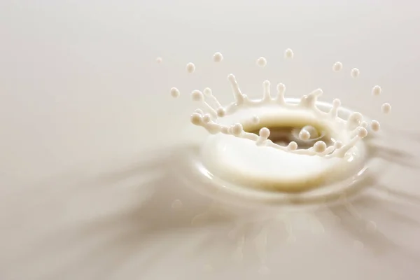 Красиві Сплески Краплі Молока — стокове фото