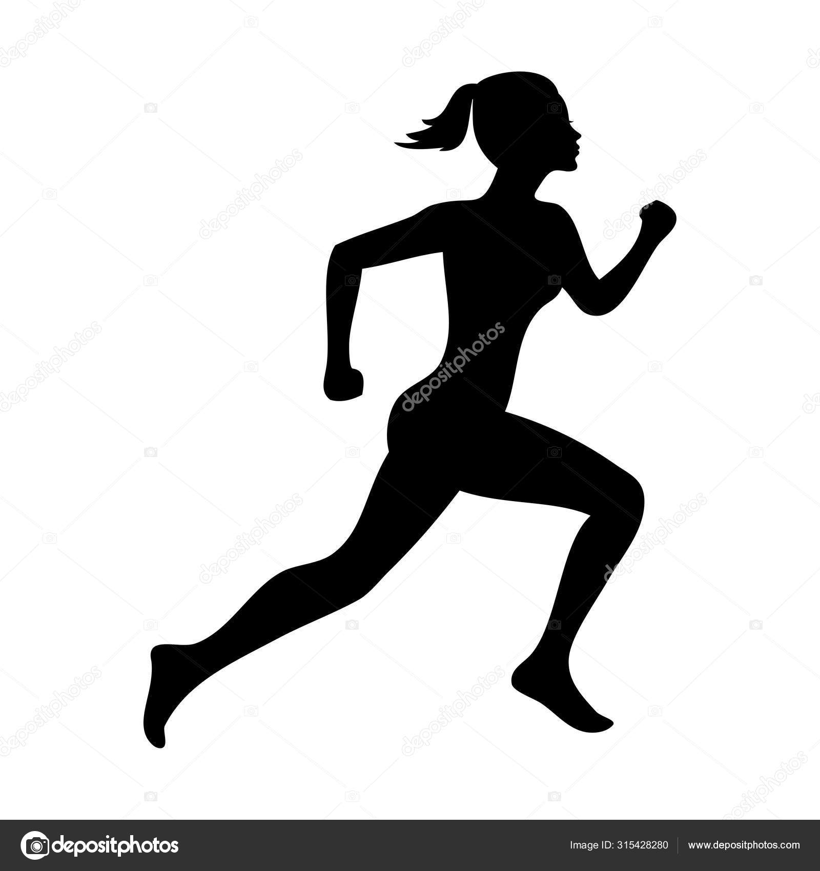 Download Active Running Woman Silhouette Vector Illustration — Stock Vector © CosmoSquirrel #315428280