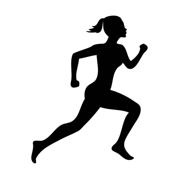 Vector running woman silhouette — Stock Vector © msanca #75549403