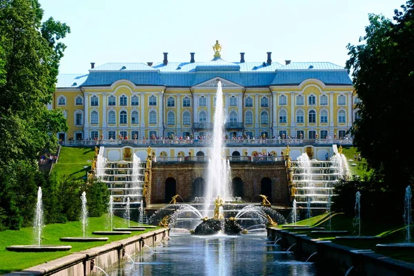 Grand Peterhof Palace Peterhof Subúrbio São Petersburgo Rússia — Fotografia de Stock