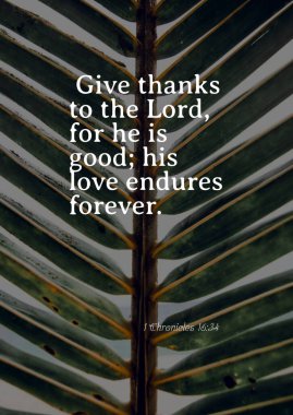 İncil Sözcükleri 1 Chron sarkıtları 16: 34: 