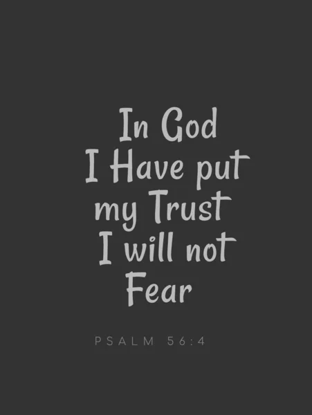 Bible Words Psalm God Have Put Trust Fear — Stock Photo, Image