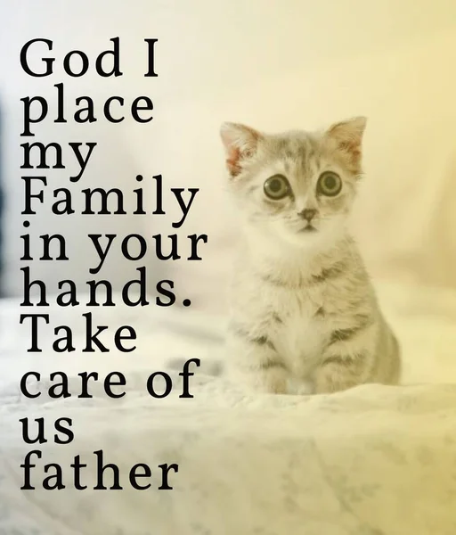 Deus Coloco Minha Família Suas Mãos Cuide Nós Pai — Fotografia de Stock