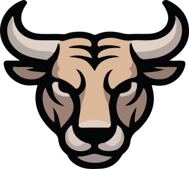 baş boğa vektör illüstrasyonu