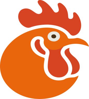 Düz stil vektör illüstrasyonunda hayvan kuş doğası simgesi 