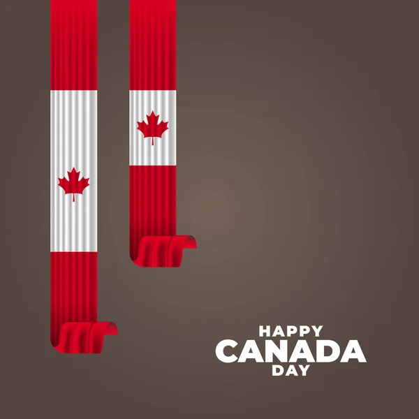 Fete du Canada (Translate: Canada day) is the Canada National Day and Republic Day, which is celebrated on July 1 each year. vector illustration