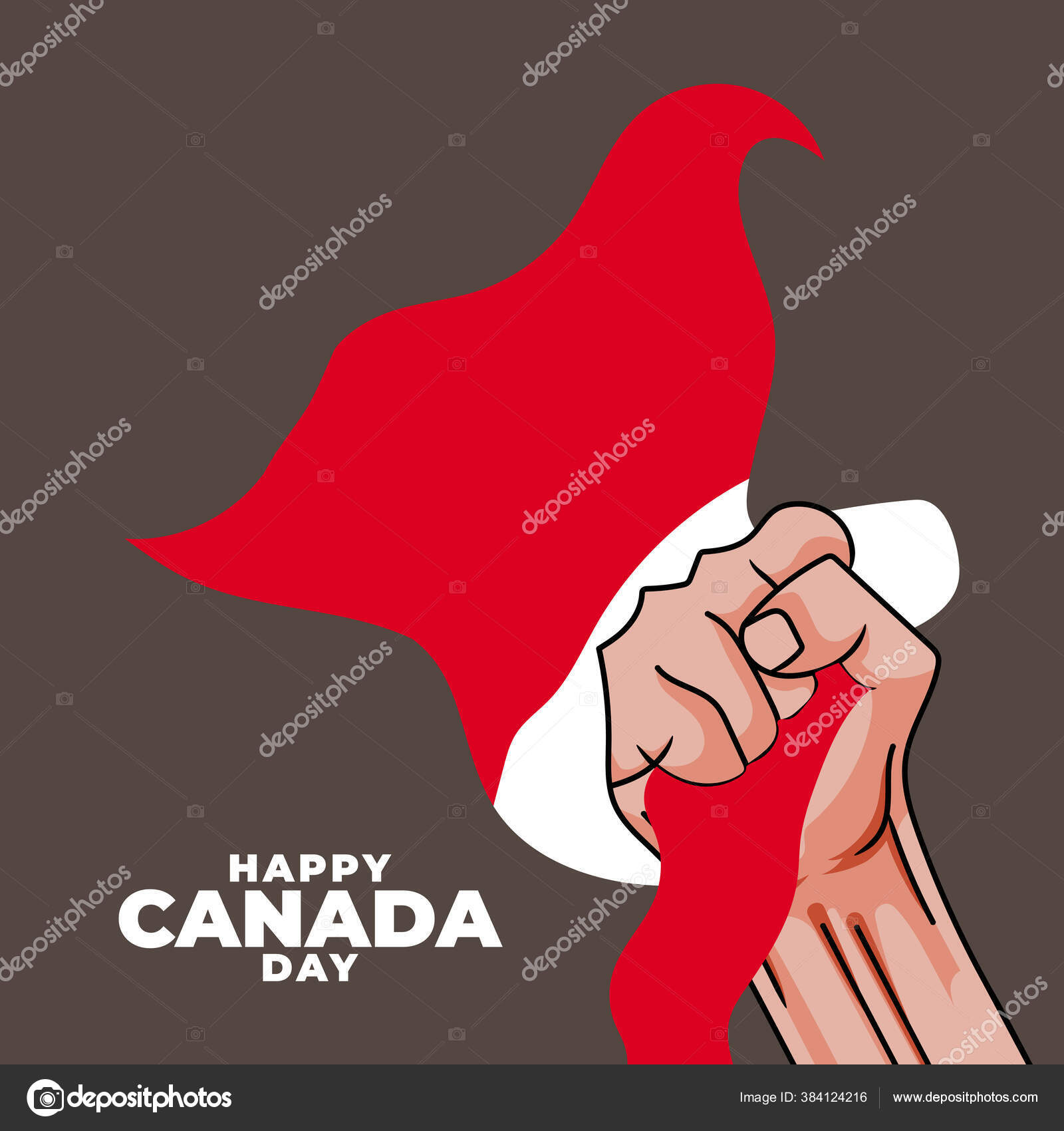 Fete Canada カナダ日 幸せな国民の休日 毎年7月1日にカナダで祝われる カナダ国旗 愛国的なポスターデザイン ベクターイラスト ストックベクター C Turnlock