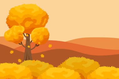 Sonbahar Arkaplanı El Yazısı ve Yapraklar ile çevrili. Tatil için tanıtım, davetiye ve tebrik kartı.