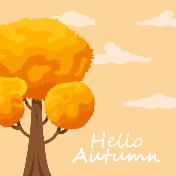 Fond Automne Avec Texte Automne Dessiné Main Feuilles Autour Vente — Image vectorielle