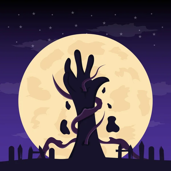 Plochý Design Halloween Pozadí Vektorová Ilustrace — Stockový vektor