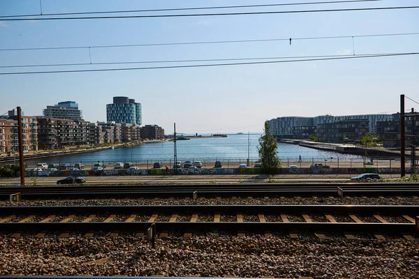 Train tracks in a danish city