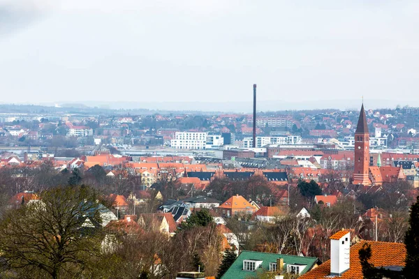 Vista Panoramica Una Città Europa — Foto Stock