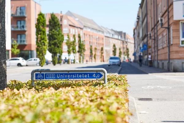 Kørselsvejledning Vej Til Universitet Danmark Stock-billede