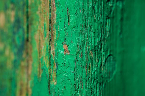 Старая Деревенская Зеленая Краска Дереве — стоковое фото