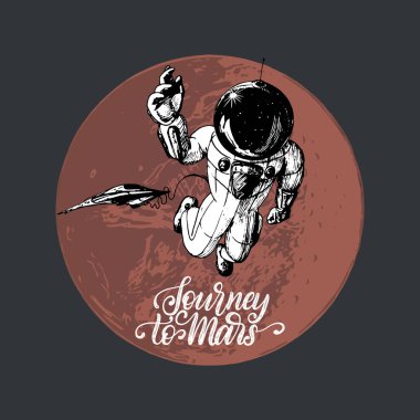 Astronot dünya küre karşı uçan 