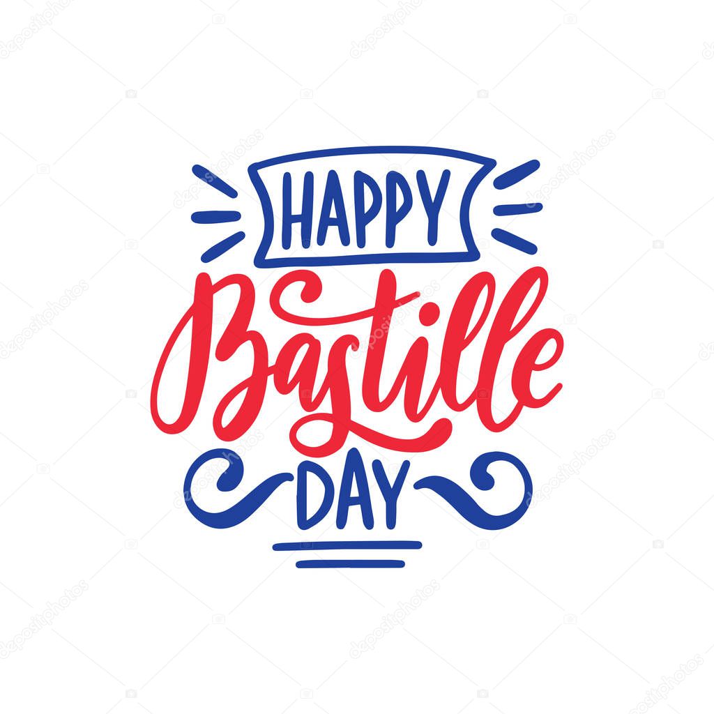 Happy Bastille day vector illustration 