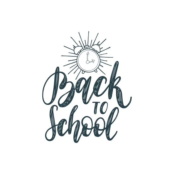 Back School Lettering Isolated White Background — Stock Vector