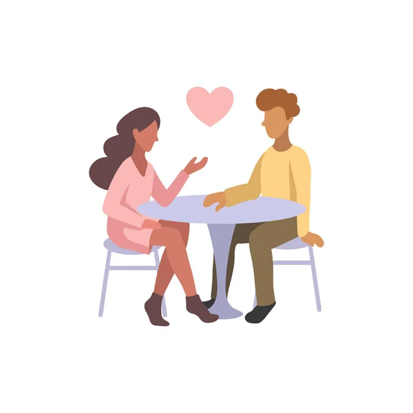 Dating Concept Lovely Couple — Stock Vector