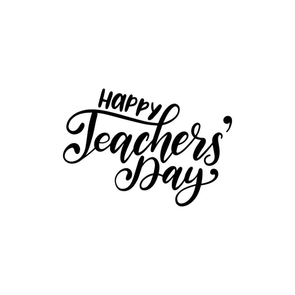 Happy teachers day poster isolated on white background