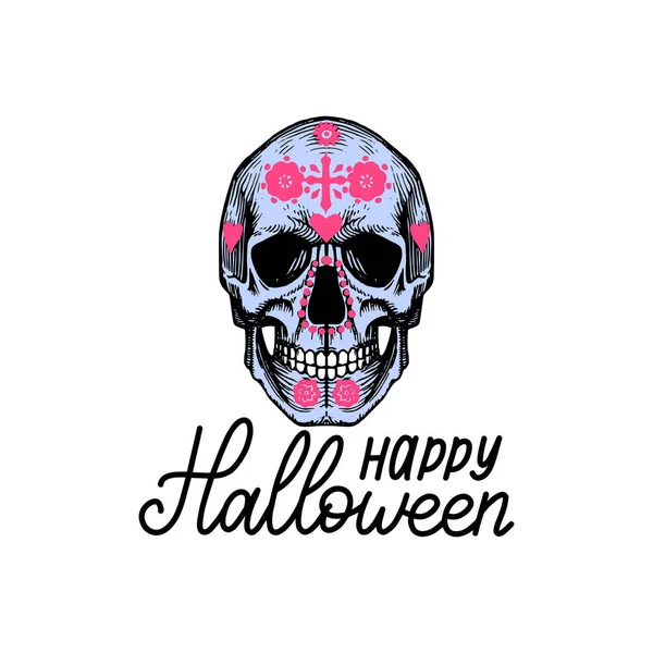 Tarjeta de felicitación feliz Halloween — Archivo Imágenes Vectoriales