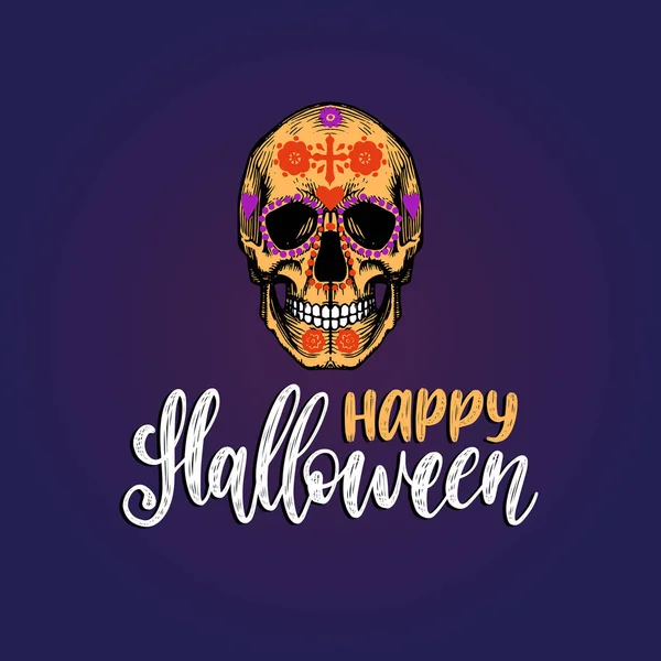 Happy halloween greeting card — Stock Vector