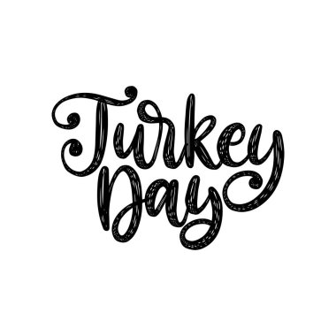 Şükran günleri, el Beyaz arka plan üzerinde yazı. Şükran günü davetiye, tebrik kartı şablonu, poster için vektör hat.