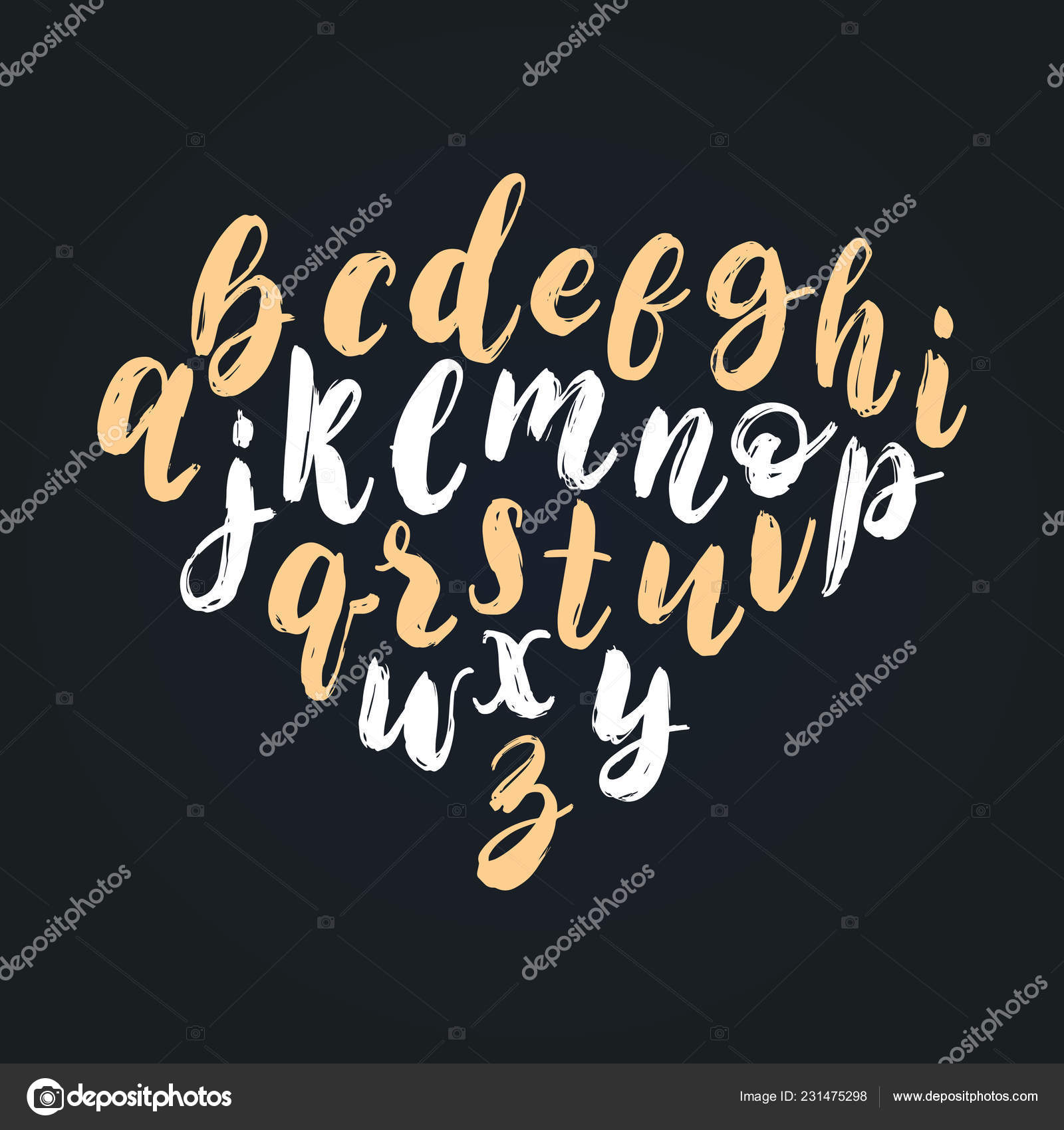 Alphabet Vector Illustration Black White Stock Vector by ©vladayoung