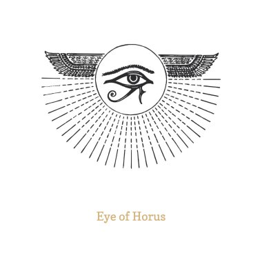 Horus 'un Gözü, oyma biçiminde vektör çizimi.