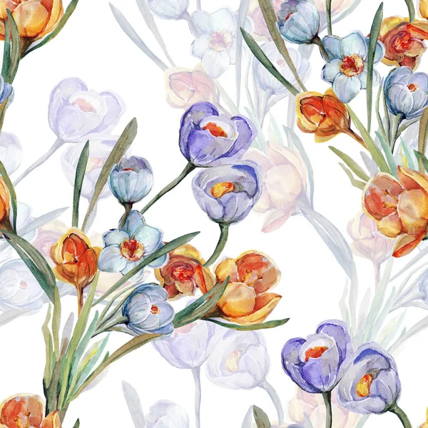 Seamless Pattern Spring Flowers — Stock Photo, Image