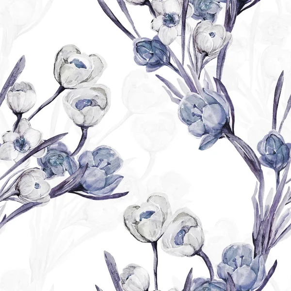 Seamless Pattern Spring Flowers — Stock Photo, Image
