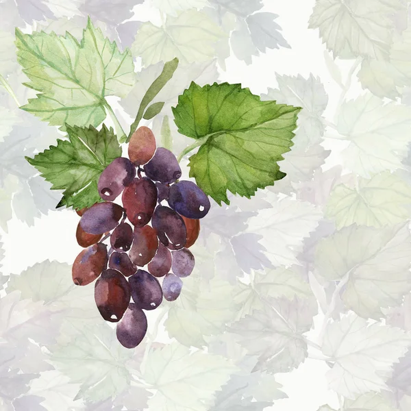 Vine Grape Leaves Seamless Pattern — Stock Photo, Image