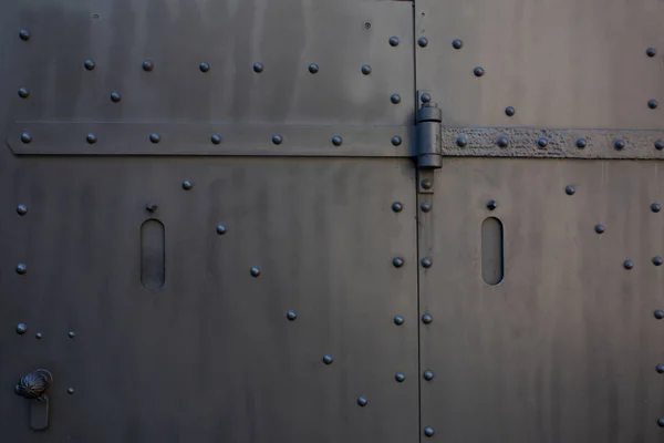 Close Shot Van Ijzeren Poort Buiten Kopiëren Van Ruimte — Stockfoto