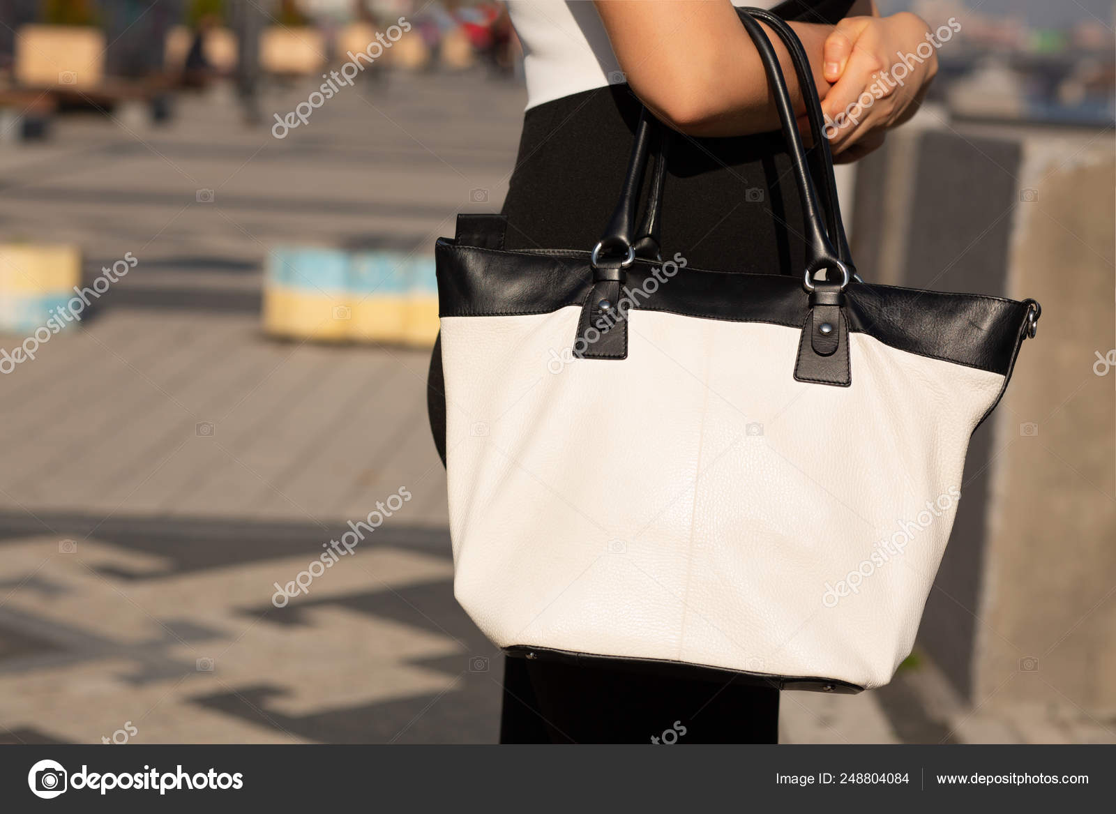 big leather purse