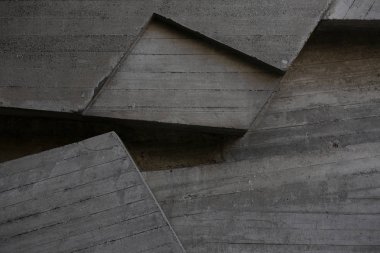 Beton geometrik duvar dokusu
