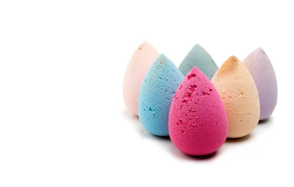 Set of used beauty blenders Stock Picture