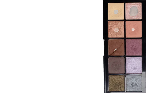 Basic palette of eye shadows — Stock Photo, Image