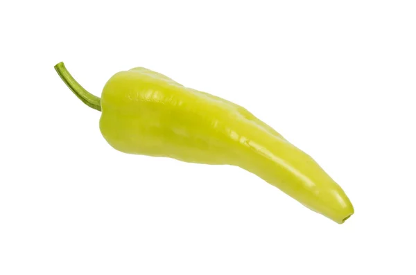 Lang Geel Chili Groenten Geïsoleerd Een Witte Achtergrond — Stockfoto